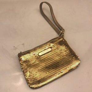 Michael Kors Gold Sequin Wristlet
